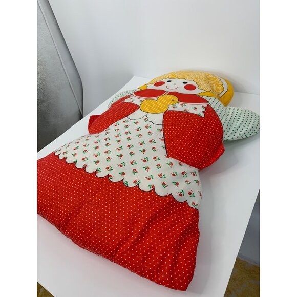 Vintage 70s Angel Pillow Doll Ditsy Floral Dress 19" x 26" L 8865 GUC - Picture 3 of 6